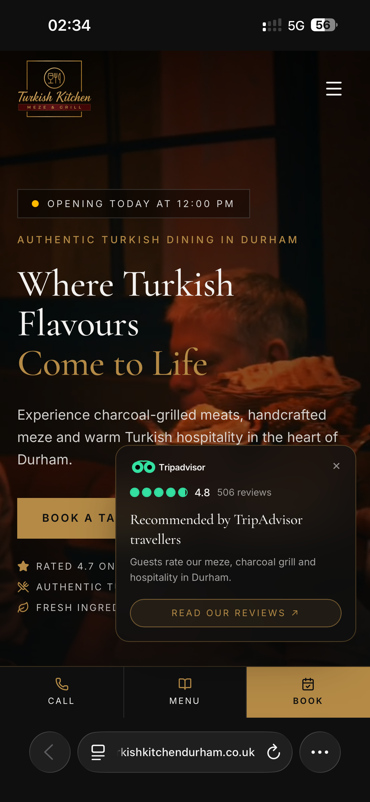 Turkish Kitchen Durham mobile view 1 mobile preview