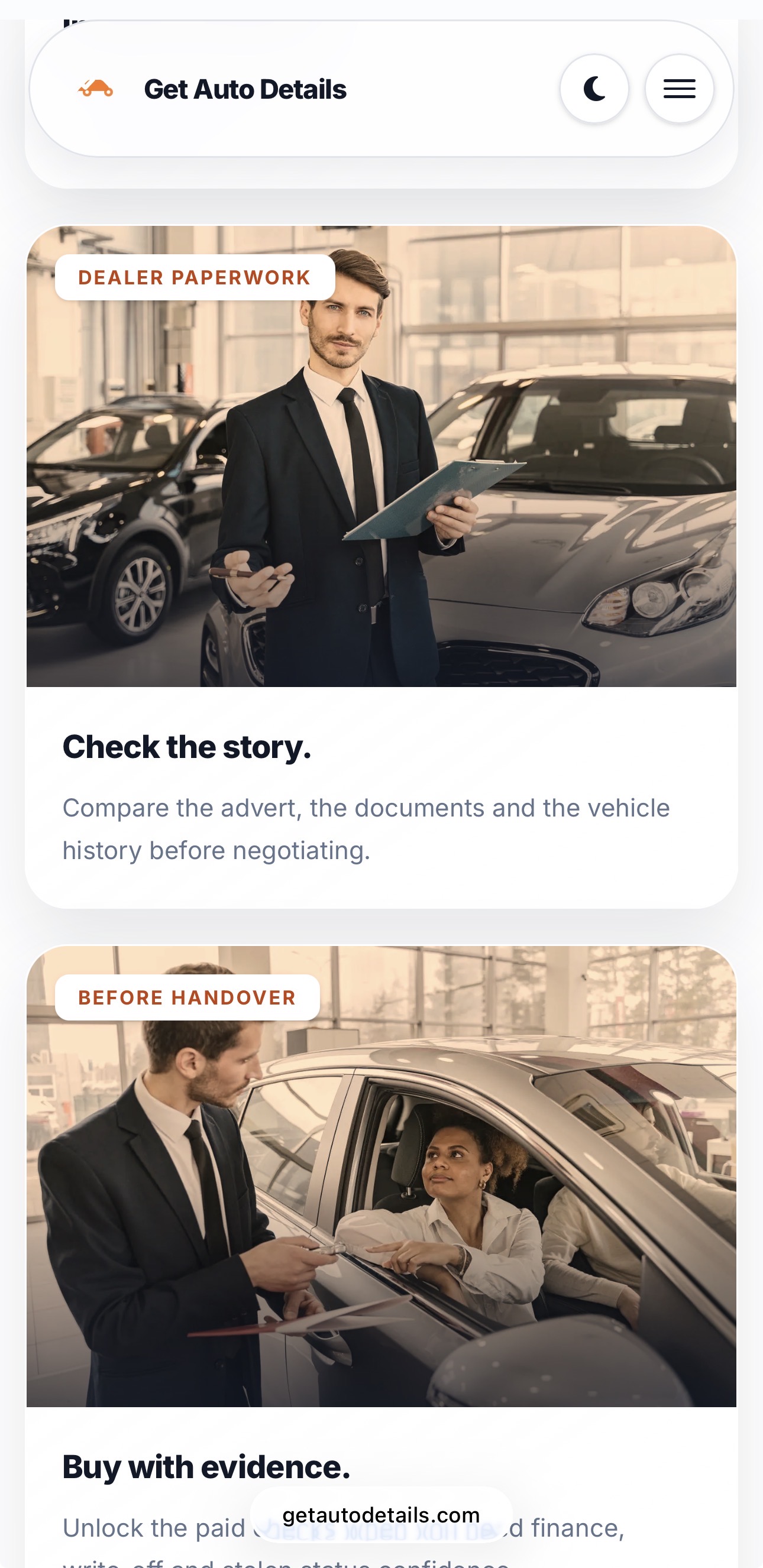 GetAutoDetails mobile view 2 mobile preview