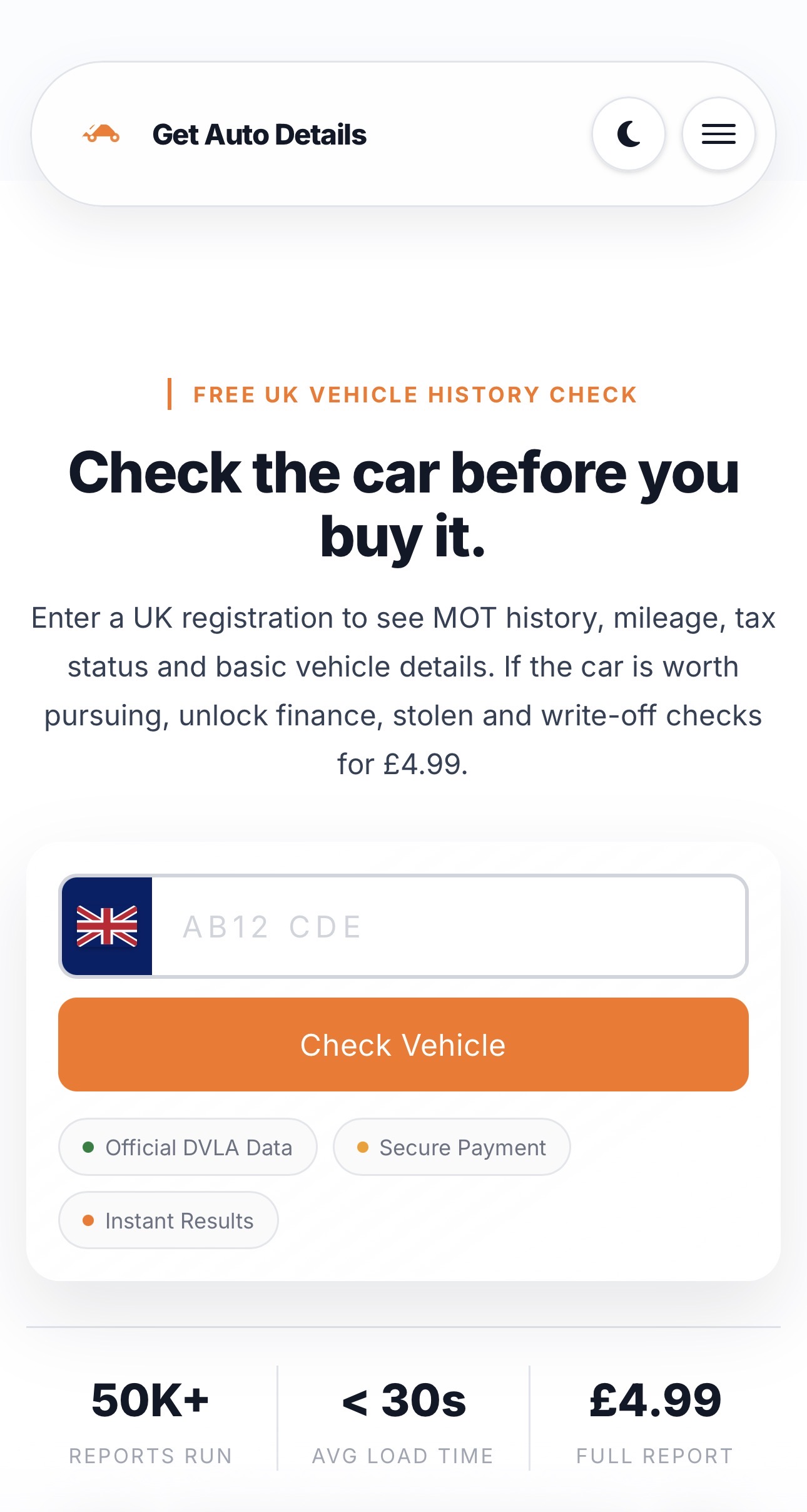 GetAutoDetails mobile view 3 mobile preview